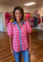 Gingham print top