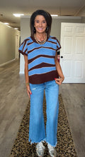 Brown mix Zebra Pattern Comfy Sweater Top