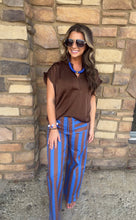 Striped cropped pants
