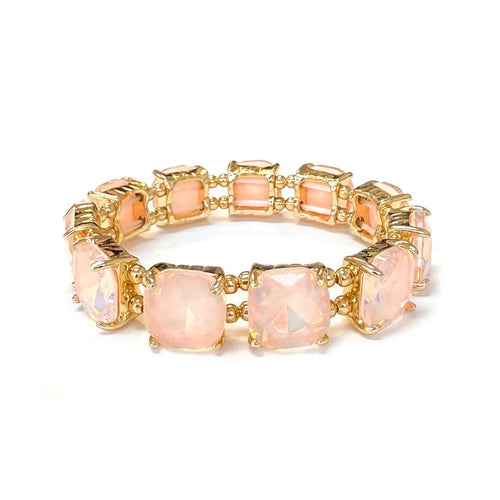 Light Pink Ab Square Bracelet