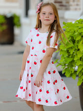 Back To School Apple Striped Sweet Girl Dress