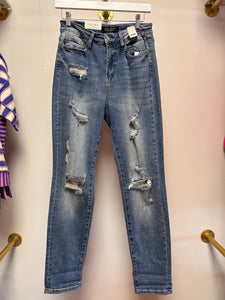 High Waist, Boyfriend Fit Judy Blue Jeans