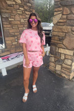 Polka Dot Tee Drawstring 2pcs Short Set |
