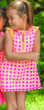 Girls Neon Sherbet Cane Flutter Sleeve Active Dress & Bike Short Set-BEAUTIFUL COLORS