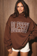 Blessed mock neck sweatshirt