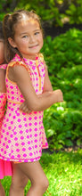 Girls Neon Sherbet Cane Flutter Sleeve Active Dress & Bike Short Set-BEAUTIFUL COLORS
