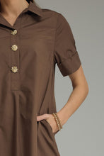 Brown midi dress