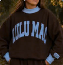 Preorder Lulu Mac Brown  blue sweatshirt only