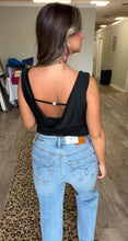 Black back detail tank top