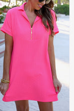 Textured Zipper Dress