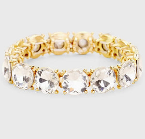 Crystal Round Stretch Evening Bracelet