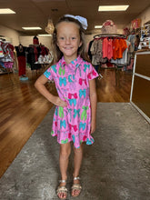 Pink twirl and bows polo dress
