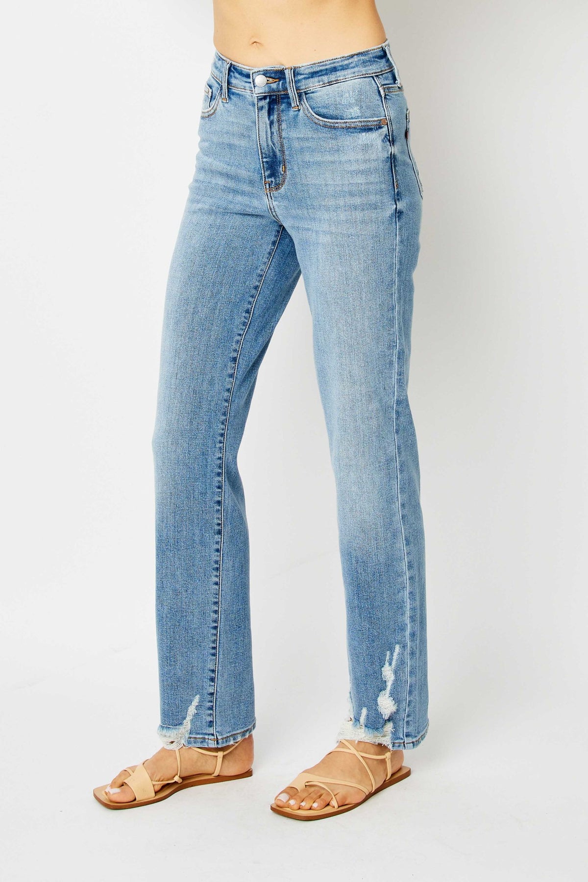 High waist straight Judy blue denim