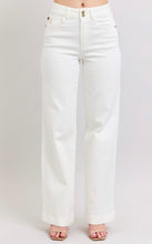 White Judy blues high waist button trouser fit