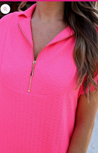 Textured Zipper Dress