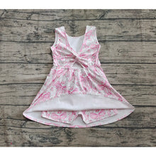 Girls Pink Bows Yoga Skort Knee Length athletic Dress