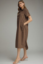 Brown midi dress