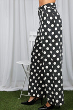 Preorder. Black Polka Dot Straight Leg Cotton Denim Pants