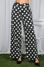 Preorder. Black Polka Dot Straight Leg Cotton Denim Pants
