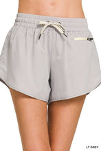 Soft woven lined shorts with zipper pocket