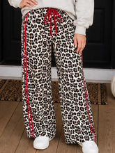 Red-Side Stripe Leopard Pants