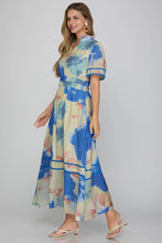 Blue /pink maxi dress