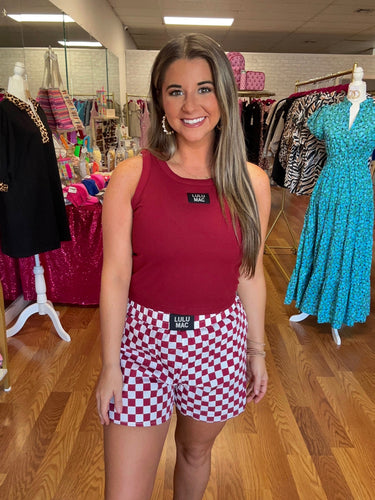 Lulu Mac  shorts crimson