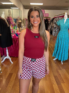 Lulu Mac  shorts crimson