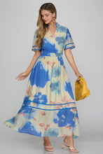 Blue /pink maxi dress
