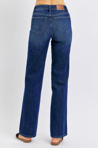 TUMMY CONTROL HIGH RISE CROP STRAIGHT JEANS-Judy blue