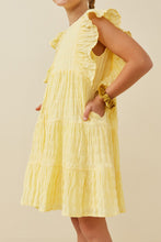 Girls Shadow Texture Exaggerated Ruffle Dress