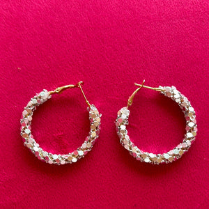 Gold/Silver Detailed Hoops