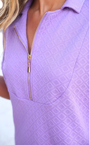 Textured Zipper Dress