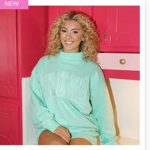 Preorder Lulu Mac sea foam sweatshirt mock neck