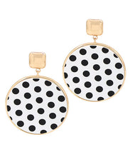 Dot round earrings -M/L in size