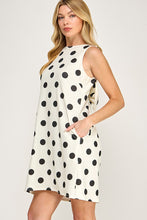 Off white polka dot dress
