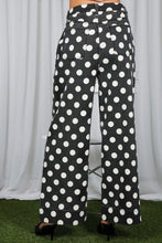 Preorder. Black Polka Dot Straight Leg Cotton Denim Pants
