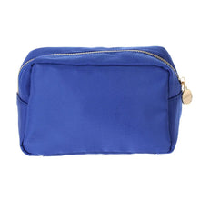 Round Zippered Nylon Cosmetic Pouch Bag