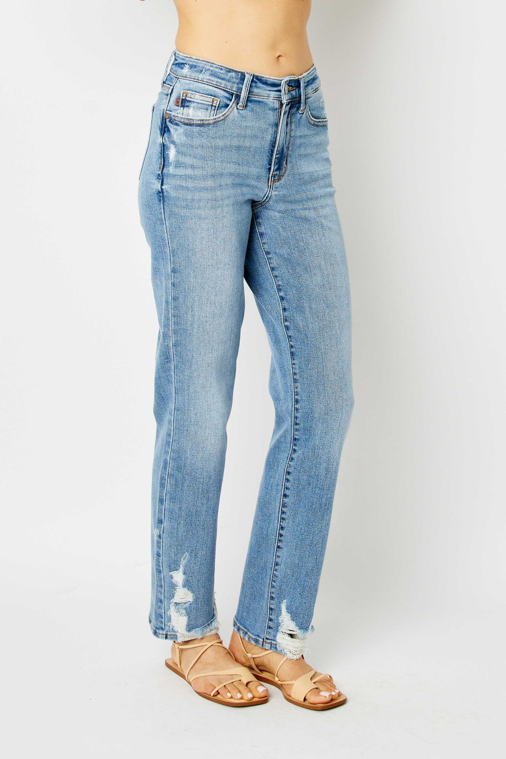 High waist straight Judy blue denim