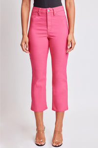 Kick flare coral pants