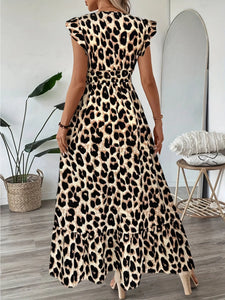 Leopard print maxi dress