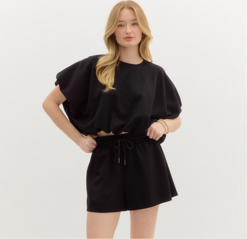 Black 2- piece short set