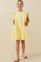 Girls Shadow Texture Exaggerated Ruffle Dress