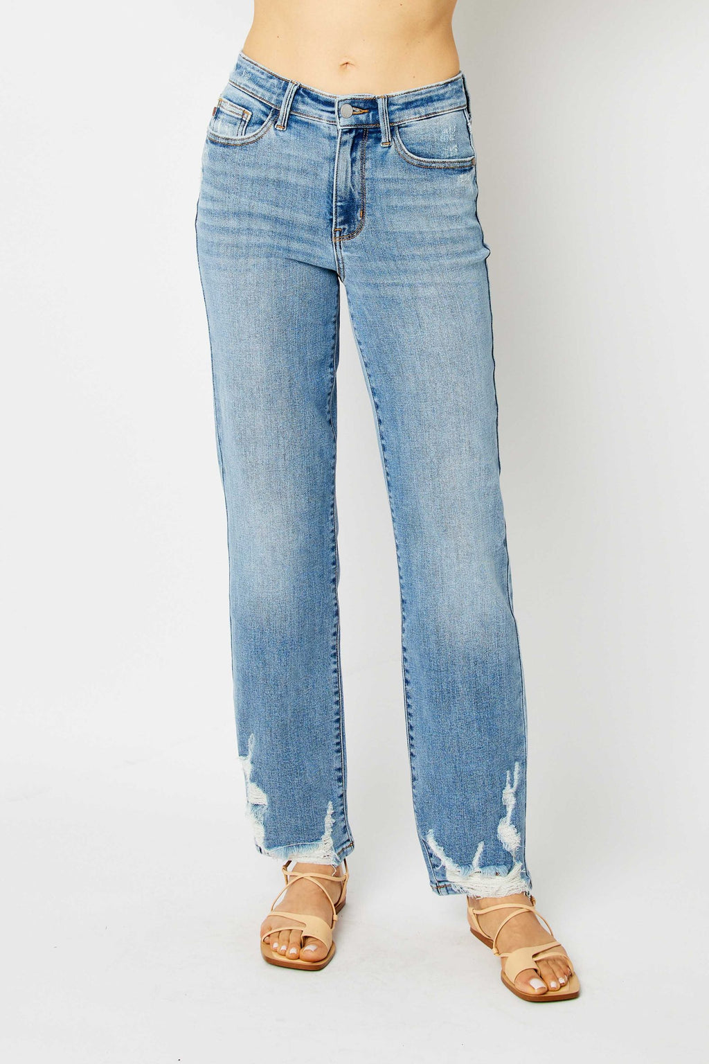 High waist straight Judy blue denim