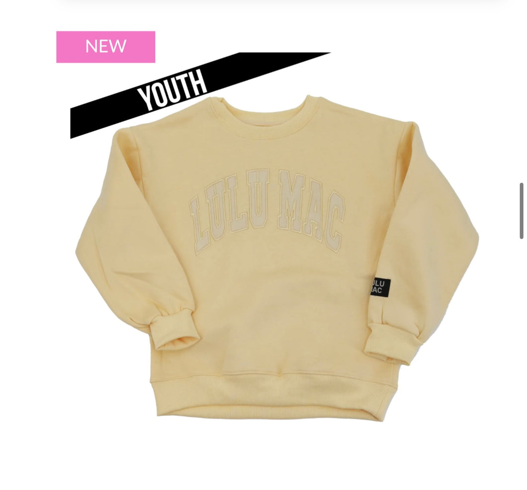 youth Lulu Mac yellow sweatshirt