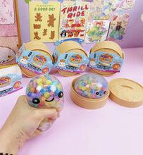 Bead filled dumpling shape squishy soft squeeze stress toy