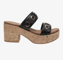Black wedge sandal