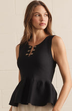 Black peplum top