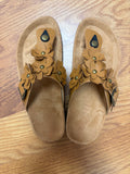 Floral Embellishments tan Casual Sandal