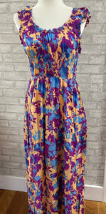 Purple/peach dress